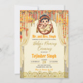 Invitation Cérémonie de nomination de bébé garçon indien (Devant)