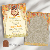 Invitation Cérémonie de nomination de bébé garçon indien