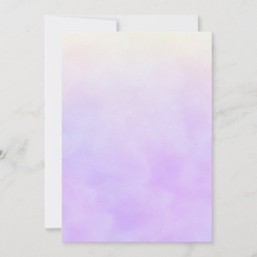 Invitation Cérémonie de Noms de Bébé Juif Violet Simchat Bat (Dos)