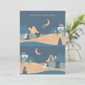 Invitation Cérémonie de nuit des arbres romantiques Mariage d (Debout devant)