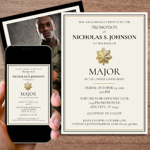 Invitation Cérémonie de promotion d'un officier de l'armée av