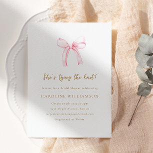 Invitation Cérémonie de Remise de Cadeaux de Mariée avec Nœud