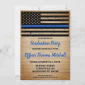 Invitation Cérémonie de remise de diplômes de la police Drape (Devant)