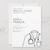 Invitation Cérémonie de remise de manteau blanc moderne (Devant)