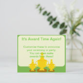 Invitation Cérémonie de remise de prix ou fête (Debout devant)