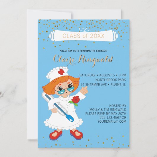 Invitation Cérémonie de remise des diplômes en soins infirmie (Devant)