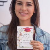 Invitation Cérémonie de remise des diplômes Fleurs sauvages P