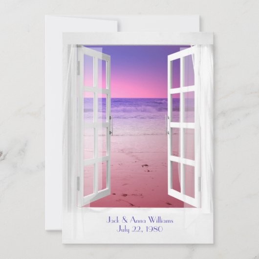 Invitation Cérémonie de renouvellement de la vue sur l'océan (Devant)