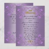 Invitation Cérémonie de renouvellement de vœux d'anniversaire (Devant / Derrière)