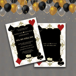 Invitation Cérémonie de renouvellement de vœux de poker au Ca