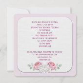 Invitation Cérémonie de renouvellement de Vow : couronne rose (Dos)