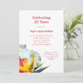 Invitation Cérémonie de Vœux d'Anniversaire aux Fleurs Hawaïe (Debout devant)