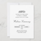 Invitation Cérémonie de Walima avec un script noir formel min (Devant)