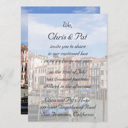 Invitation Cérémonie d'engagement (Devant / Derrière)