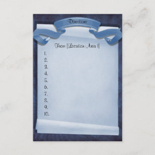Invitation Cérémonie d'engagement bleu - Itinéraire personnal