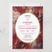 Invitation Cérémonie d'engagement d'élégance de la Bourgogne  (Devant)