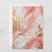 Invitation Cérémonie d'engagement d'élégance du corail contem (Dos)