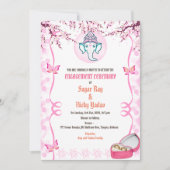 Invitation Cérémonie d'engagement hindou indienne (Devant)