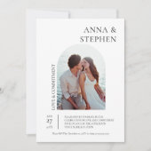 Invitation Cérémonie d'engagement photo simple élégance (Devant)