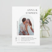 Invitation Cérémonie d'engagement photo simple élégance (Debout devant)