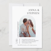 Invitation Cérémonie d'engagement photo simple élégance (Devant)