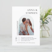 Invitation Cérémonie d'engagement photo simple élégance (Debout devant)