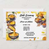 Invitation Cérémonie d'épices haladi mariage traditionnel ind (Devant)