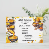 Invitation Cérémonie d'épices haladi mariage traditionnel ind (Debout devant)