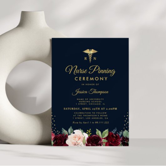 Invitation Cérémonie d'épinglage des infirmières de la marine