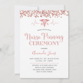 Invitation Cérémonie d'épinglage des infirmières du FAUX ROSE (Devant)