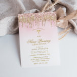 Invitation cérémonie d'épingle de l'infirmière en parties sci<br><div class="desc">Un design élégant et moderne avec de l'or et de la parties scintillant rose,  vous pouvez personnaliser le texte et les couleurs sur ce modèle d'invitation de graduation.</div>