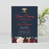 Invitation Cérémonie d'épinglement fleurie de la marine moder (Debout devant)