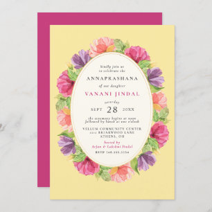Invitation Cérémonie des Floral Girls Annaprashana First Rice