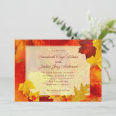 Invitation Cérémonie des Mariages d'automne d'Orange Feuille (Debout devant)