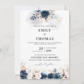 Invitation Cérémonie des Mariages de la marine Blue et Dusty  (Devant)