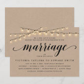 Invitation Cérémonie des Mariages de l'église, Hébergement de (Devant / Derrière)