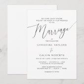 Invitation Cérémonie des Mariages de l'église, les deux paren (Devant / Derrière)