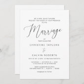 Invitation Cérémonie des Mariages de l'église, les deux paren (Devant / Derrière)