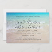 Invitation Cérémonie des Mariages de plage Arrière - plan de (Devant)