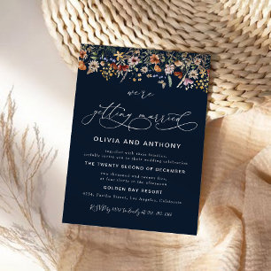 Invitation Cérémonie des Mariages Fleurs sauvages de la Marin