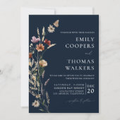 Invitation Cérémonie des Mariages Fleurs sauvages de la Marin (Devant)
