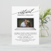 Invitation Cérémonie des Mariages virtuels de photos modernes (Debout devant)
