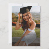 Invitation Cérémonie d'obtention d'un diplôme officiel vert e (Dos)