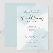 INVITATION CÉRÉMONIE D'OUVERTURE AQUA BLEU COUP DE PINCEL A L (Devant / Derrière)