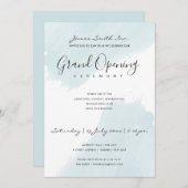 INVITATION CÉRÉMONIE D'OUVERTURE AQUA BLEU COUP DE PINCEL AQU (Devant / Derrière)