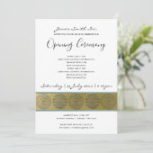 INVITATION CÉRÉMONIE D'OUVERTURE DU LUXE NAVY FAUX OR CIRCLE (Debout devant)