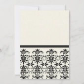 INVITATION CÉRÉMONIE D'OUVERTURE GRANDIOSE DAMAS NOIR BLANC F (Dos)