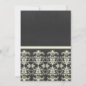 INVITATION CÉRÉMONIE D'OUVERTURE GRANDIOSE DAMASSÉ NOIR BLANC (Dos)