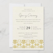 INVITATION CÉRÉMONIE D'OUVERTURE GRANDIOSE EN OR DAMASK FORMA (Devant)