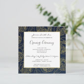 INVITATION CÉRÉMONIE D'OUVERTURE GRANDIOSE LUXE OR NAVY ROSE  (Debout devant)